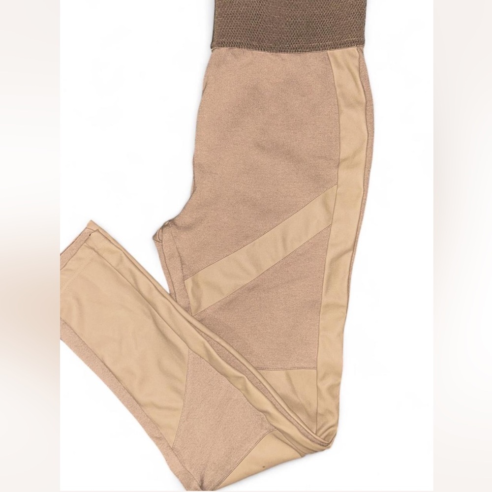 Women's Beige and Brown Leggings